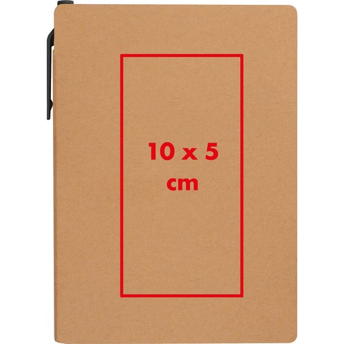 Notebook with pen and sticky notes
