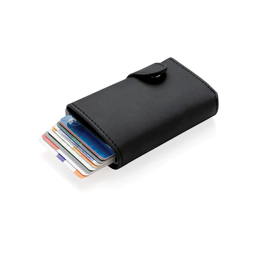 Standard aluminium RFID cardholder with PU wallet Standard aluminium RFID cardholder with PU wallet