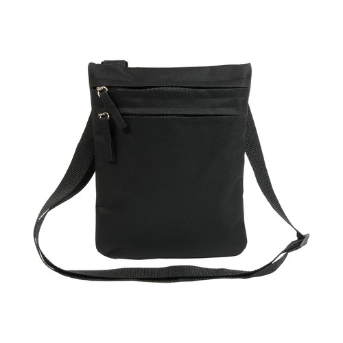 600D polyester 2-pocket man bag with adjustable shoulder strap