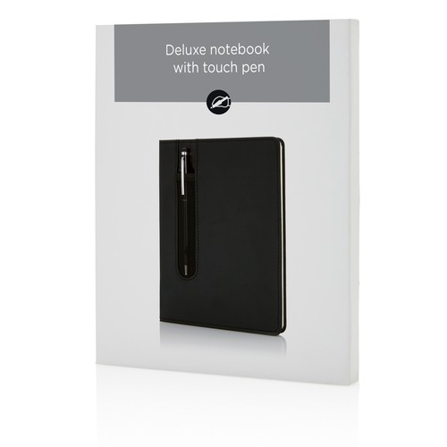 Libreta A5 PU básica con bolígrafo táctil Libreta A5 PU básica con bolígrafo táctil