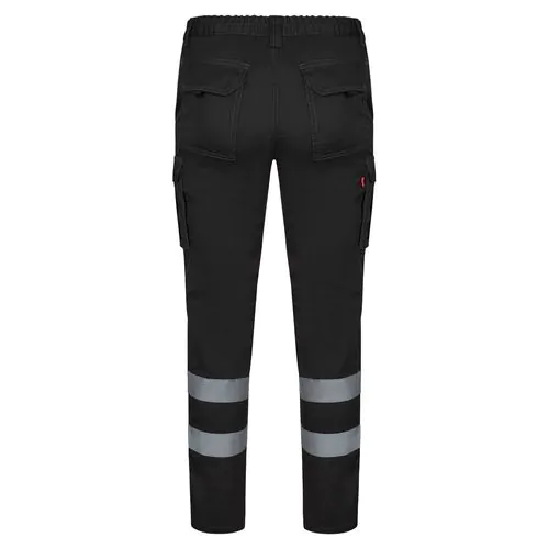 VL DIONYSUS. Pantalon stretch multipoches (240g/m²), en coton (46%), EME (38%) et polyester (16%)