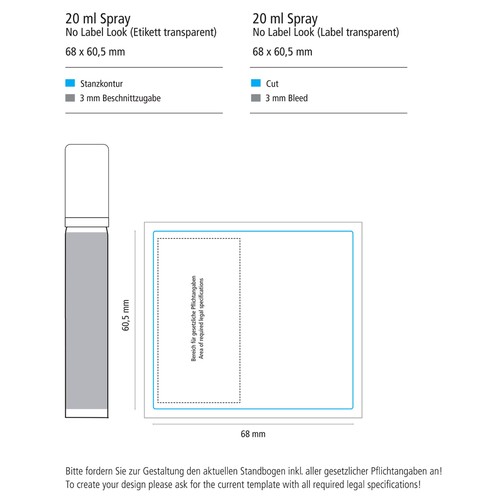 Sun Protection Spray SPF 50, 20 ml, No Label Look
