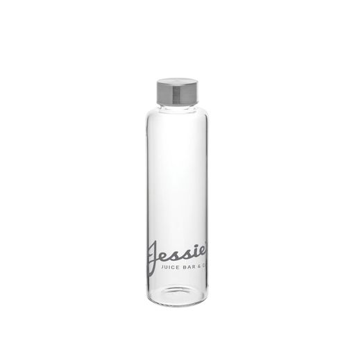 Bouteille d'eau à couvercle moyen en verre (500 ml)