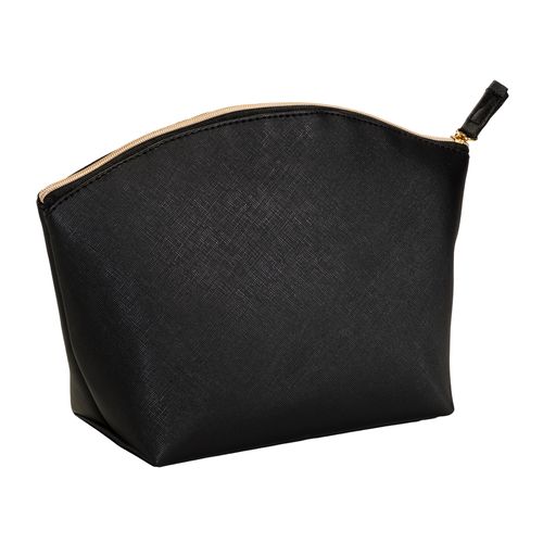 Estuche de belleza multiusos de PU saffiano de grano fino
