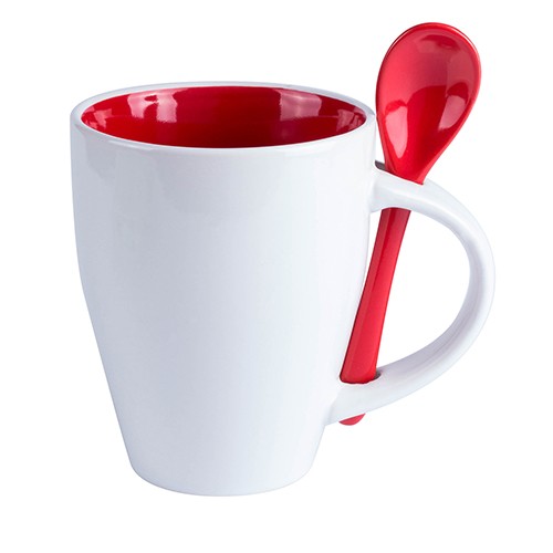 Cup with teaspoon 350ml Arama