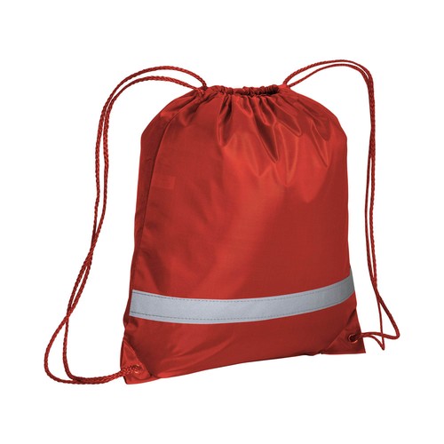 210T polyester backpack with reflective strip, drawstring closure and reinforced corners 210T polyester backpack with reflective strip, drawstring closure and reinforced corners