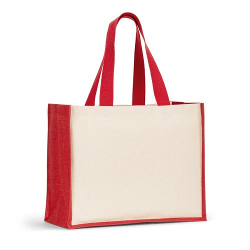 HELSINQUE COLOUR. Canvas tas (320 g/m²), met bodem en zijkanten van gelamineerd jute (350 g/m²) in kleuren HELSINQUE COLOUR. Canvas tas (320 g/m²), met bodem en zijkanten van gelamineerd jute (350 g/m²) in kleuren
