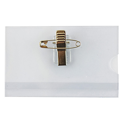 Conference Badge Holder with Pin-Clip combo - 90 x 57 mm Insert Conference Badge Holder with Pin-Clip combo - 90 x 57 mm Insert