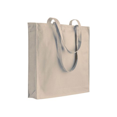 250 g/m2 cotton shopping bag, long handles and gusset, zip closure 250 g/m2 cotton shopping bag, long handles and gusset, zip closure