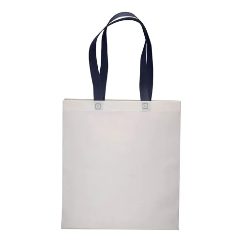 Bolsa de tejido sin tejer termosoldado (80 g/m2), asas largas y fuelle
