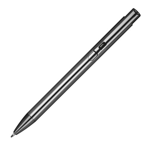Aluminium push pen, shiny metalic