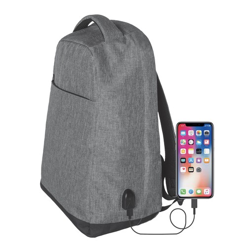 300D POLYESTER ANTI-THEFT RUCKSACK WITH USB CHARGE PORT 300D POLYESTER ANTI-THEFT RUCKSACK WITH USB CHARGE PORT