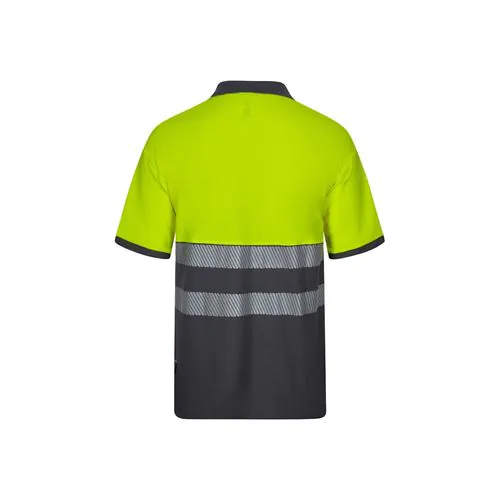 VL ACHELOUS. Polo piqué bicolore (150g/m²) à manches courtes, en coton (55%) et polyester (45%)