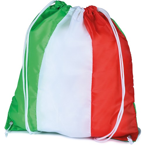 SAC EN POLYESTER 210D AVEC TRICOLORE ITALIEN SAC EN POLYESTER 210D AVEC TRICOLORE ITALIEN
