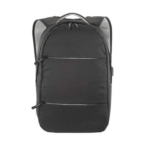 600D polyester PC backpack. Main laptop pocket and 3 front pockets. Breathable material 600D polyester PC backpack. Main laptop pocket and 3 front pockets. Breathable material