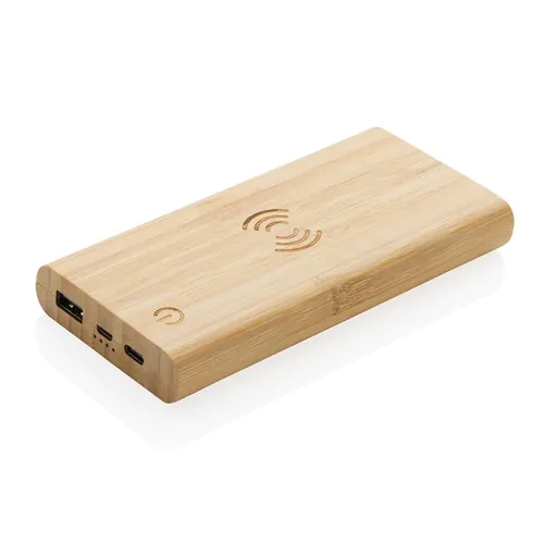 Bamboo 8.000 mAh 5W wireless powerbank Bamboo 8.000 mAh 5W wireless powerbank