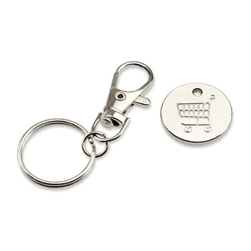 sleutelhanger met winkelmuntje sleutelhanger met winkelmuntje