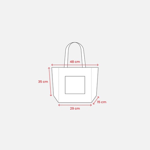 Shopper con soffietto alla base in juta con manici e tasca esterna (18 x 15 cm) in cotone Shopper con soffietto alla base in juta con manici e tasca esterna (18 x 15 cm) in cotone