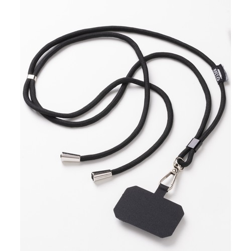 Cordon pour badge/téléphone portable en RPET avec étiquette à personnaliser Cordon pour badge/téléphone portable en RPET avec étiquette à personnaliser