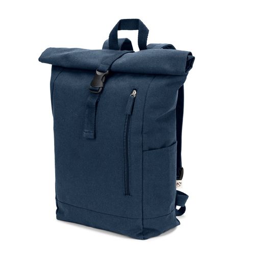 SAINT. Roll top backpack in recycled cotton and recycled polyester (380 g/m²)