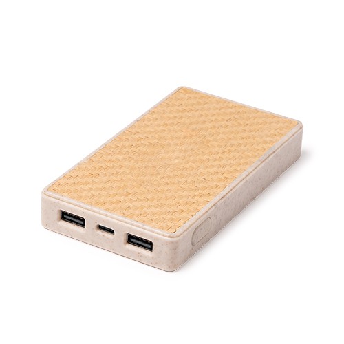 Powerbank made of wheat fibre body and natu Tirsa