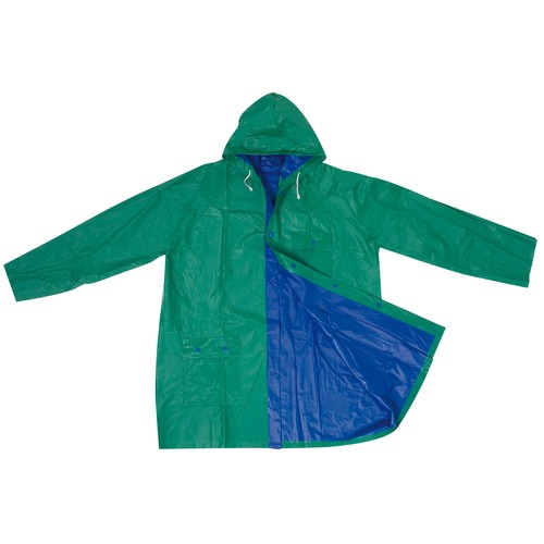 Bicolour reversible raincoat, PVC,XL Bicolour reversible raincoat, PVC,XL
