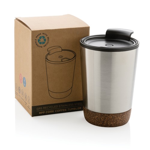 Tasse à café en liège et en acier inoxydable GRS