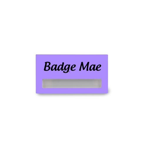 Badge Mae, Rectangular, 74 x 20 mm, Needle, Print in full color