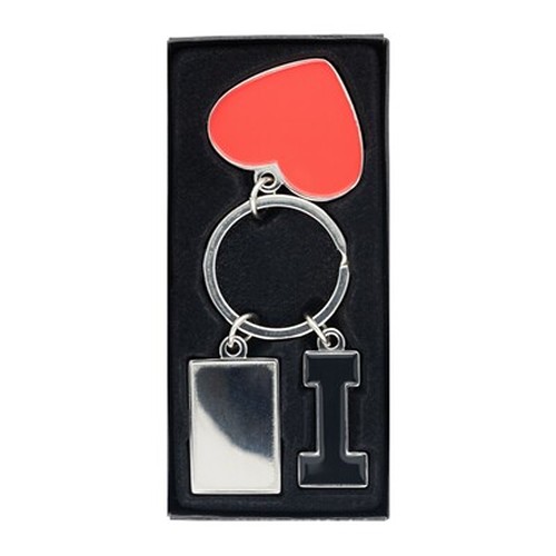 Keyring "I love ..." with a metal plate | Lydus Keyring "I love ..." with a metal plate | Lydus