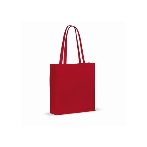 Borsa in cotone riciclato con soffietto 140g/m² 38x10x42cm Borsa in cotone riciclato con soffietto 140g/m² 38x10x42cm