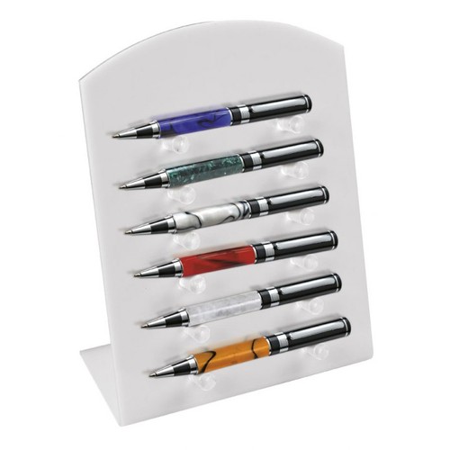 DISPLAY STAND FOR PENS WHITE ACRYLIC