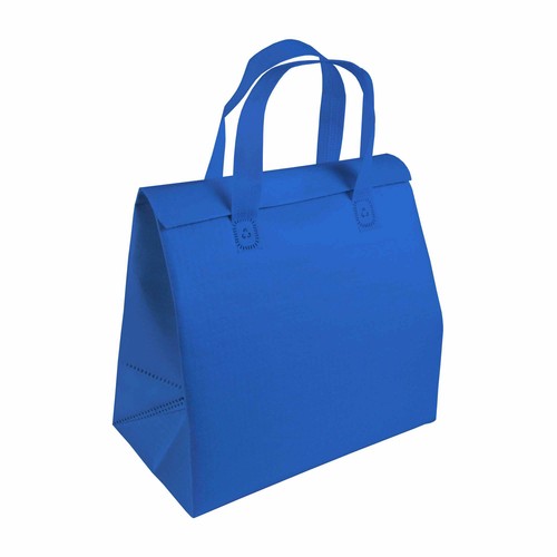 Laminated non woven cooler bag 100 g/m2 with velcro closure, 27 x 28 x 6 cm Laminated non woven cooler bag 100 g/m2 with velcro closure, 27 x 28 x 6 cm