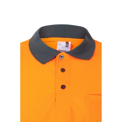 VL VULCAN. Polo bicolore (160g/m²) à manches longues, en polyester (100%) VL VULCAN. Polo bicolore (160g/m²) à manches longues, en polyester (100%)