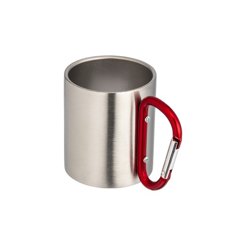 Vaso de acero con asa de mosquetón de aluminio, 200 ml Vaso de acero con asa de mosquetón de aluminio, 200 ml