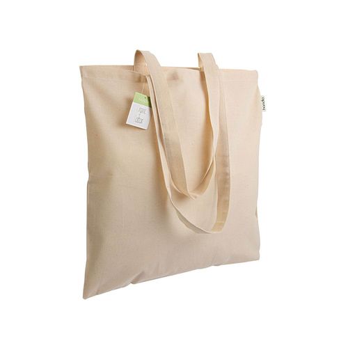 140 g/m2 organic cotton shopping bag, long handles