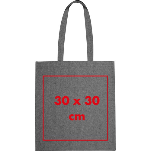 Borsa in cotone riciclato con manici lunghi