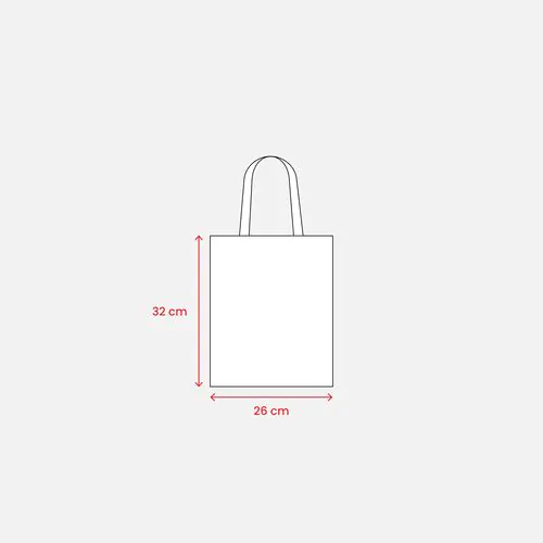 135 g/m2 natural cotton mini shopping bag with coloured short handles 135 g/m2 natural cotton mini shopping bag with coloured short handles