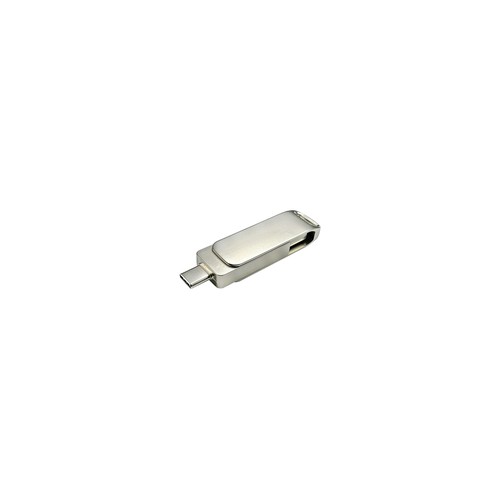 Clé USB 2en1 OTG 11 USB 2.0 Flash Disk 64 Go Argent