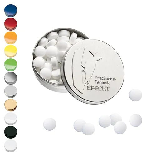 XS Pocket Tin Emboss. Lid Stevia* Pepp.