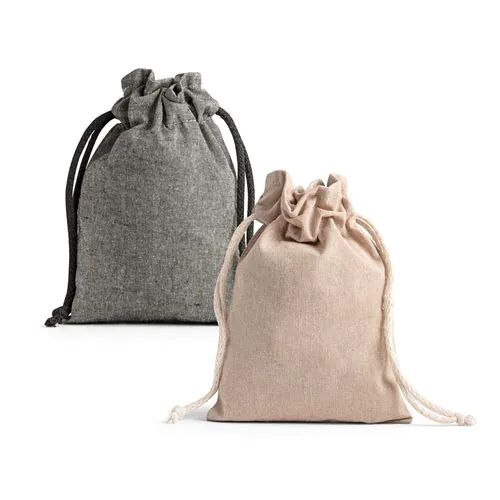GIBRALTAR. Recycled cotton gift bag (70%) and polyester (30% rPET) (140 g/m²) GIBRALTAR. Recycled cotton gift bag (70%) and polyester (30% rPET) (140 g/m²)