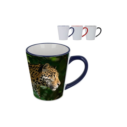 Mug subli Melbourne colored edge & handle 300ml Mug subli Melbourne colored edge & handle 300ml