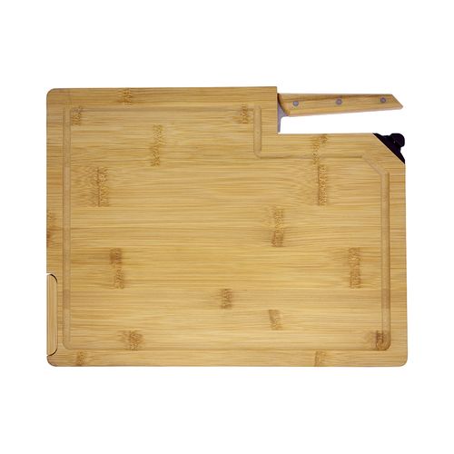 Bamboo cutting board with sharpener 'Takeita' and chef knife 'Alta'