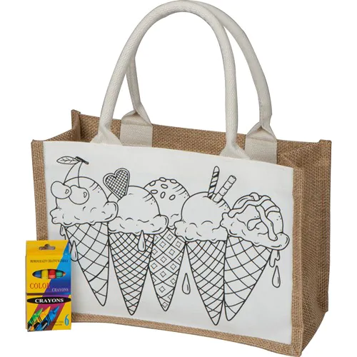 Bolsa de algodón yute para colorear