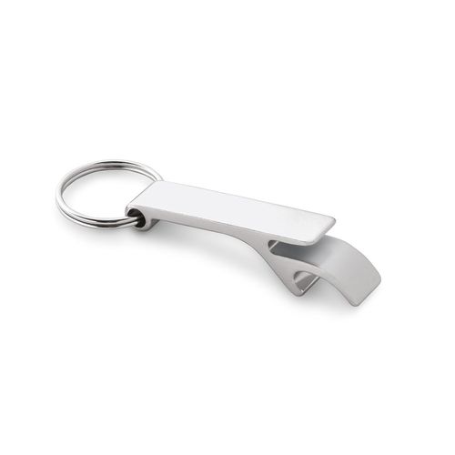 RE-BAITT. Porte-clés avec décapsuleur en aluminium recyclé (100% rAL)