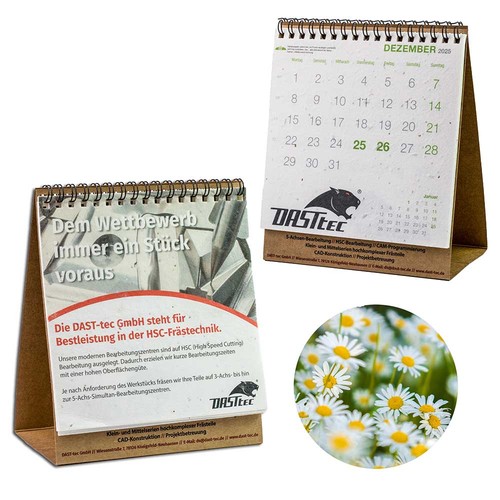 Calendrier de bureau en papier ensemencé - Marguerite