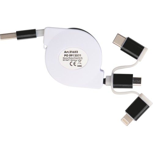 Extendable charging cable with 3 plugs Extendable charging cable with 3 plugs