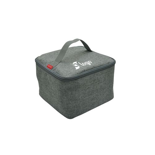 Insulated bento bag 'Sendai', RPET heather grey