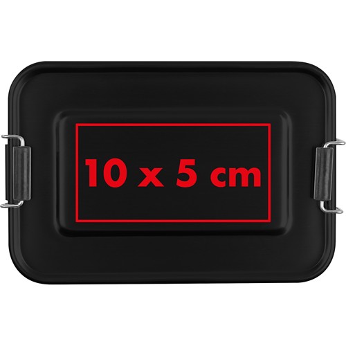 Aluminium lunch box with closure