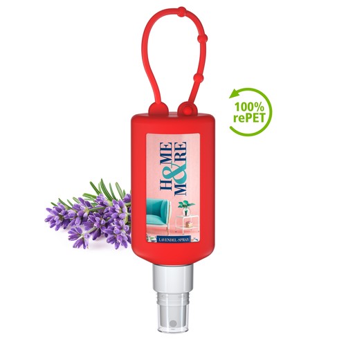 Lavender Spray, 50 ml Bumper red, Body Label (R-PET)