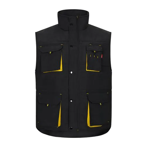 VL NERGAL. Chaleco acolchado, bicolor, multibolsillos (120g/m²), en poliéster (100%)